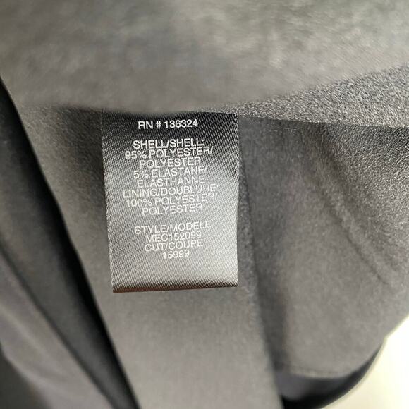 Halston Cutout Crepe Dress Size 8 Black Midi Sleeveless Classic LBD Designer - Picture 11 of 14